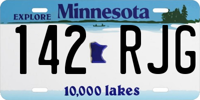 MN license plate 142RJG