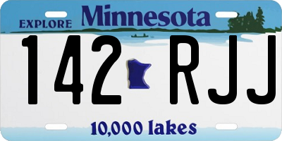 MN license plate 142RJJ