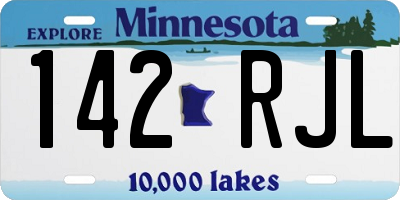 MN license plate 142RJL