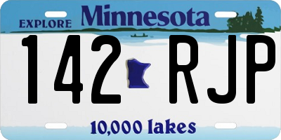MN license plate 142RJP