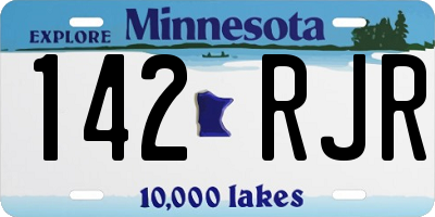 MN license plate 142RJR