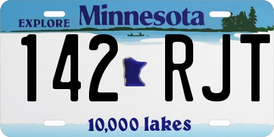 MN license plate 142RJT
