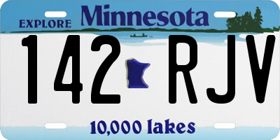 MN license plate 142RJV
