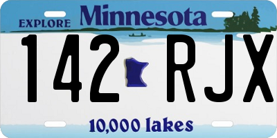 MN license plate 142RJX