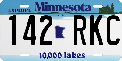 MN license plate 142RKC