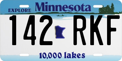 MN license plate 142RKF