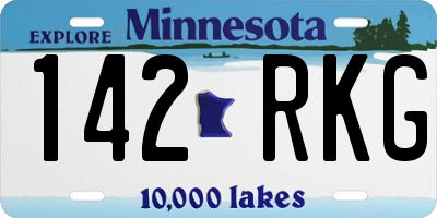 MN license plate 142RKG