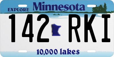 MN license plate 142RKI