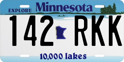 MN license plate 142RKK