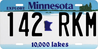 MN license plate 142RKM