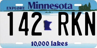 MN license plate 142RKN