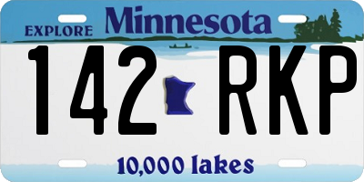 MN license plate 142RKP