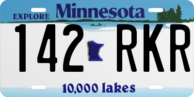 MN license plate 142RKR