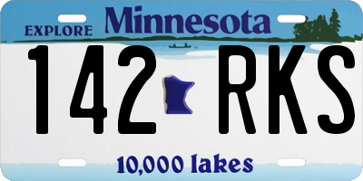 MN license plate 142RKS
