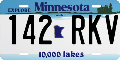 MN license plate 142RKV