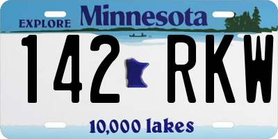 MN license plate 142RKW