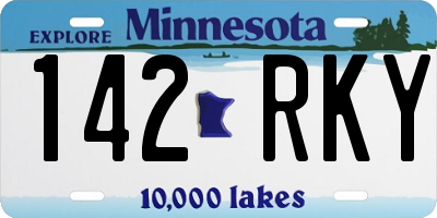 MN license plate 142RKY