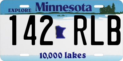 MN license plate 142RLB