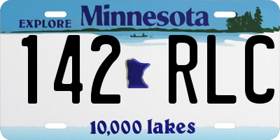MN license plate 142RLC