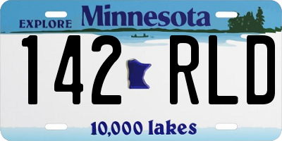 MN license plate 142RLD