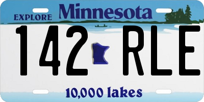 MN license plate 142RLE