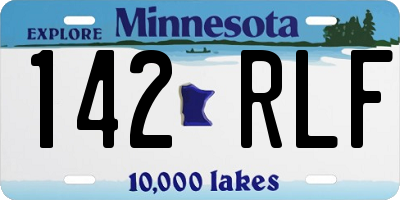MN license plate 142RLF