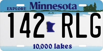 MN license plate 142RLG