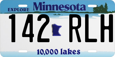 MN license plate 142RLH
