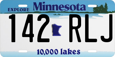 MN license plate 142RLJ