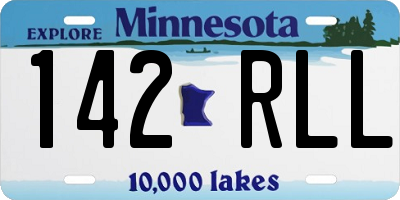 MN license plate 142RLL