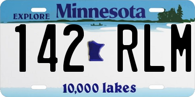 MN license plate 142RLM