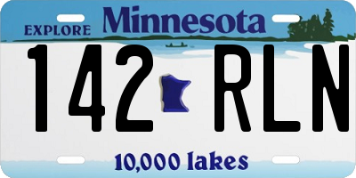 MN license plate 142RLN