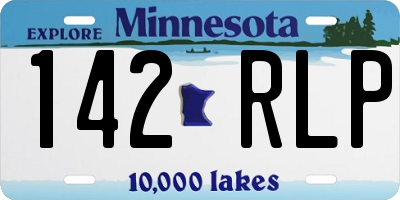 MN license plate 142RLP