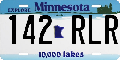 MN license plate 142RLR