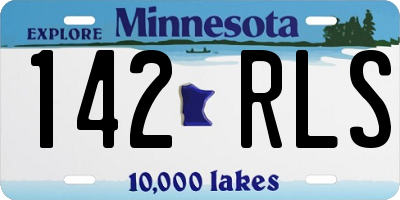 MN license plate 142RLS