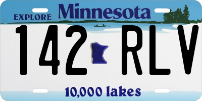 MN license plate 142RLV