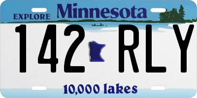 MN license plate 142RLY