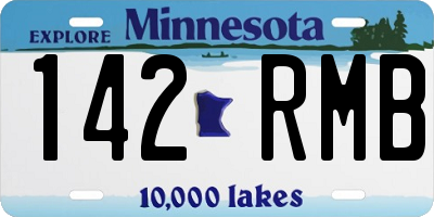 MN license plate 142RMB