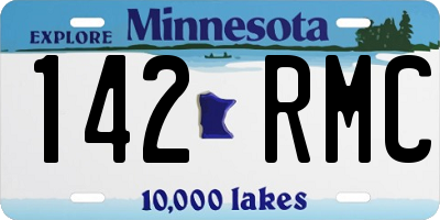 MN license plate 142RMC