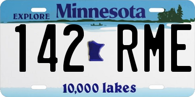 MN license plate 142RME