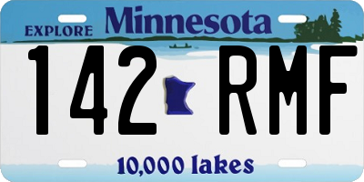 MN license plate 142RMF