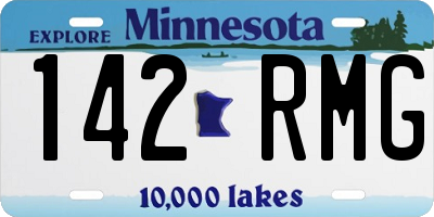 MN license plate 142RMG