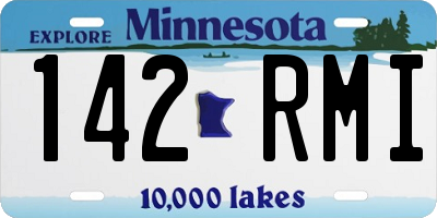 MN license plate 142RMI