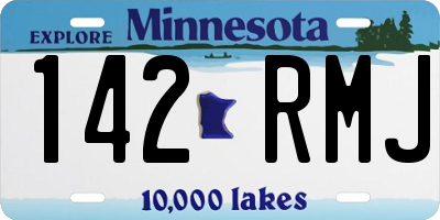 MN license plate 142RMJ