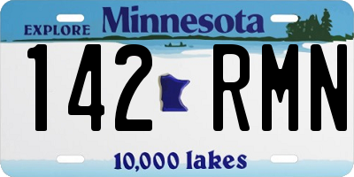 MN license plate 142RMN