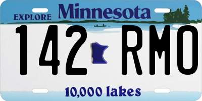 MN license plate 142RMO