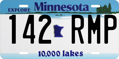 MN license plate 142RMP