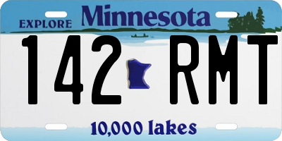 MN license plate 142RMT