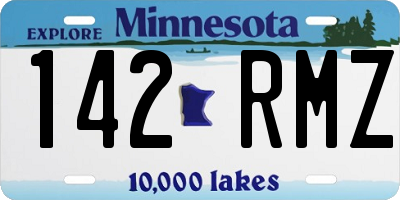 MN license plate 142RMZ