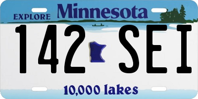MN license plate 142SEI